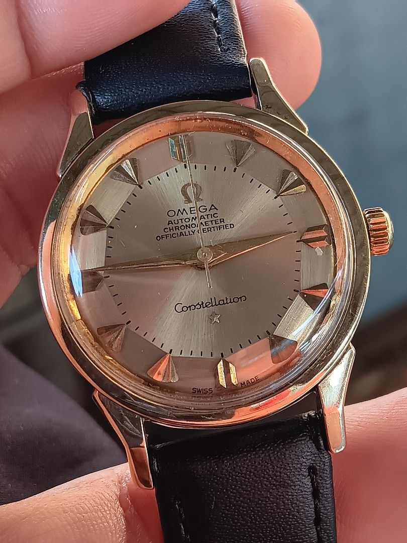 Omega Constellation Pie Pan gold capped watch, Hobbies & Toys