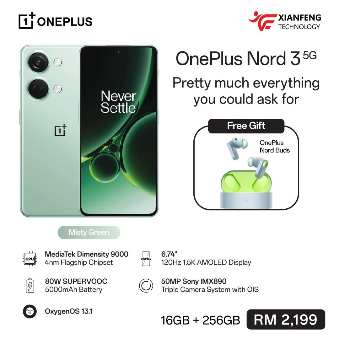 OnePlus Nord 3 5G 16GB+256GB, Mobile Phones & Gadgets, Mobile Phones,  Android Phones, OnePlus on Carousell