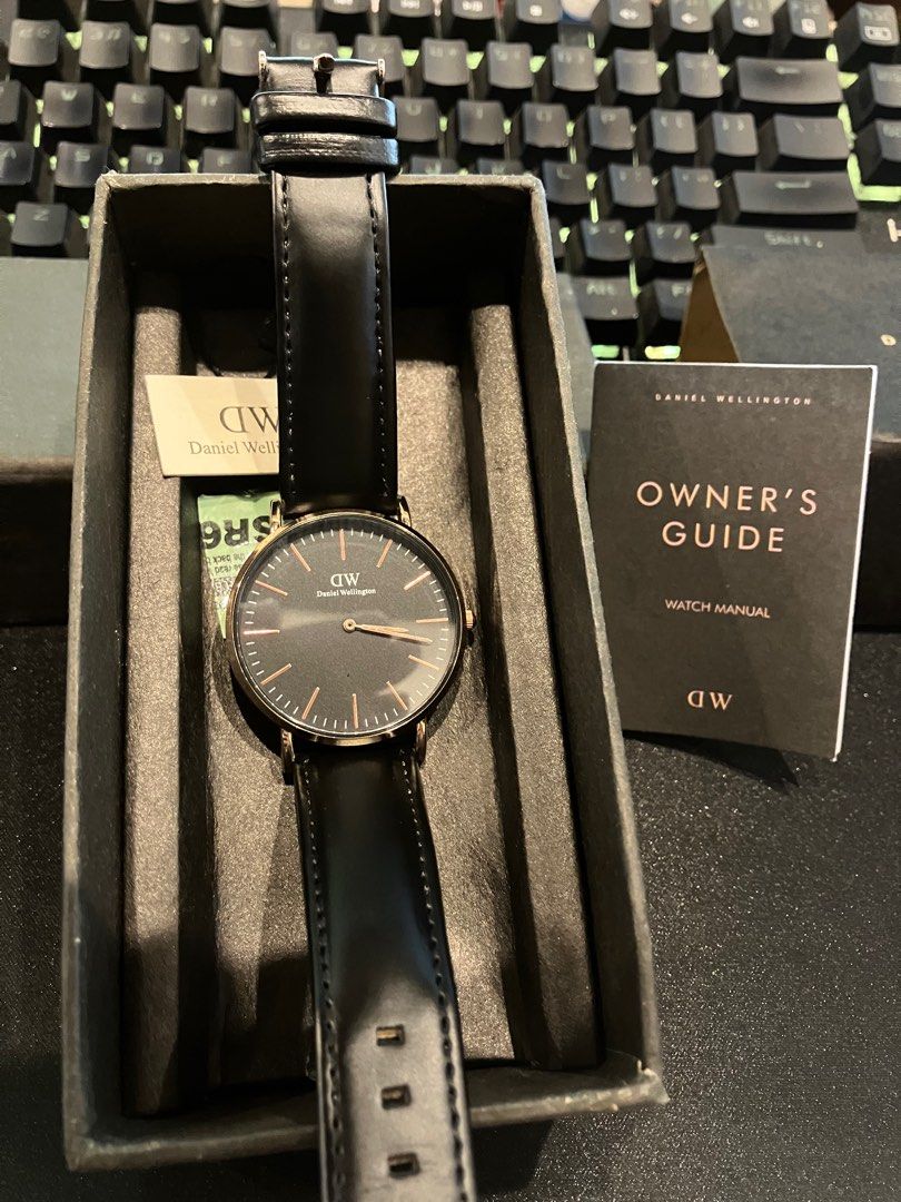 Original Daniel Wellington Classic Black Sheffield Women Rose