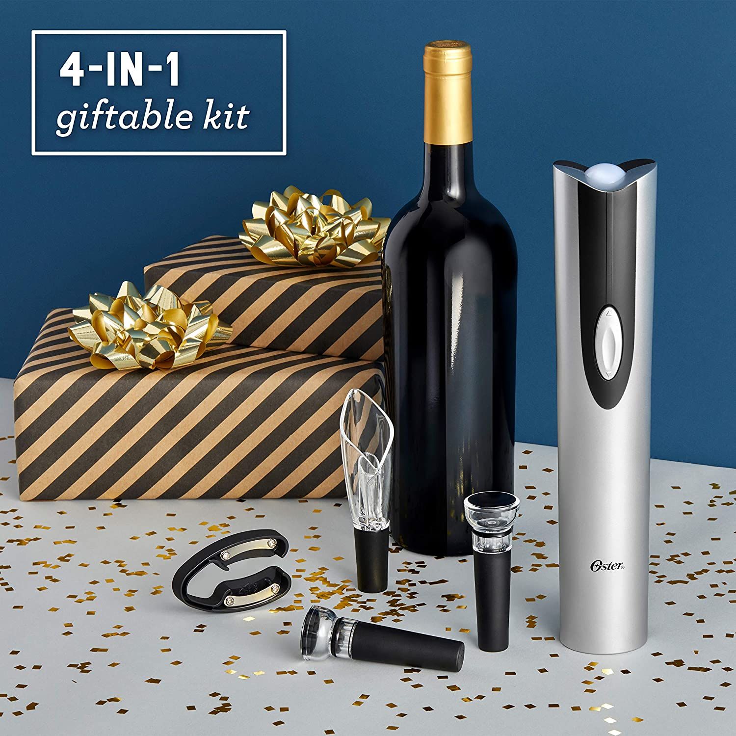 Oster Electric Wine Opener Foil Cutter Wine Pourer and Vacuum