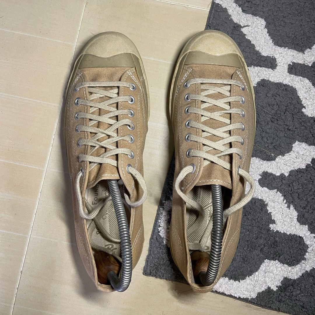 PF Flyers Khaki Military Trainers (Category: Sneakers) located in Paranaque City. Submitted by mmmmound (Listing ID 1241243569, Image 2). Description: PF Flyers Khaki Military Trainers, from Sample Sale Size 9.5 Presentable condition, but with signs of use already. Payment: BPI/GCash Shipping: Grab/Lalamove.