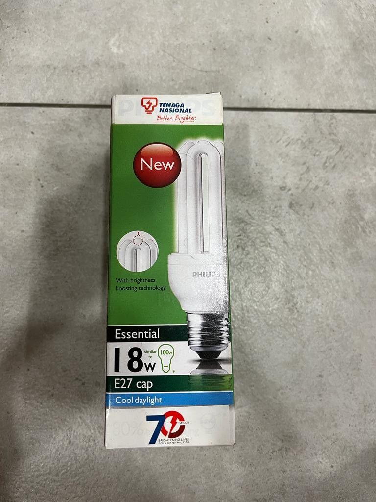 Philips- 18W E27 3U-Tube Cool Daylight, Furniture & Home Living ...