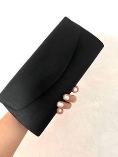 Plain Black Clutch Bag