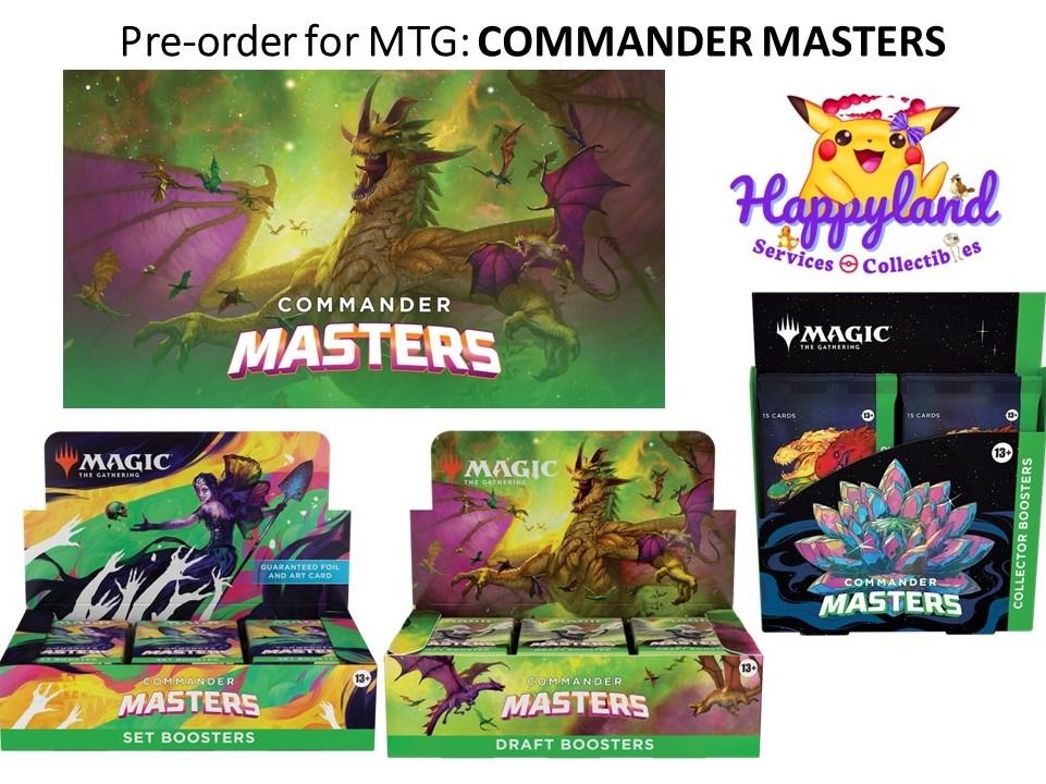 (P.O) MTG Magic The Gathering COMMANDER MASTERS (2023) Set Booster Box / Draft Booster Box