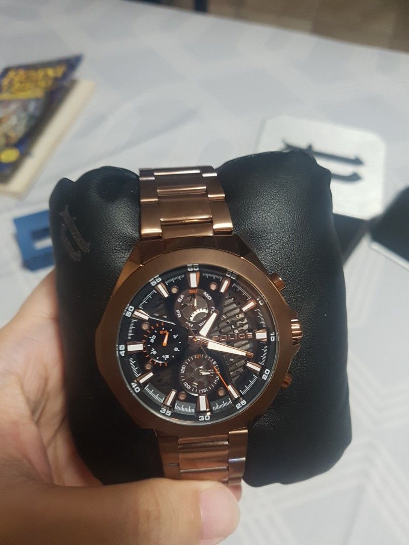 Police clearance copper watch