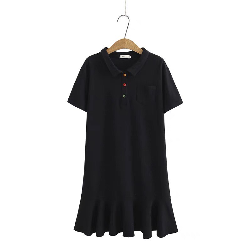 Girls black polo clearance dress
