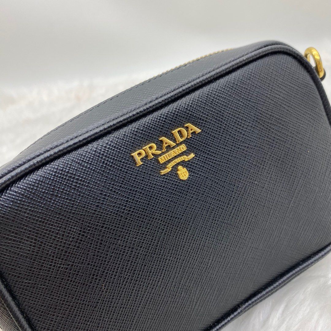 Prada Camera Bag Black, Luxury, Bags & Wallets on Carousell