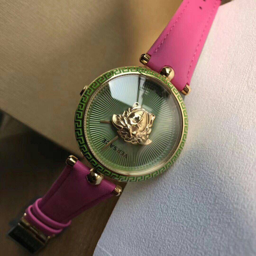 Versace pink best sale and green watch