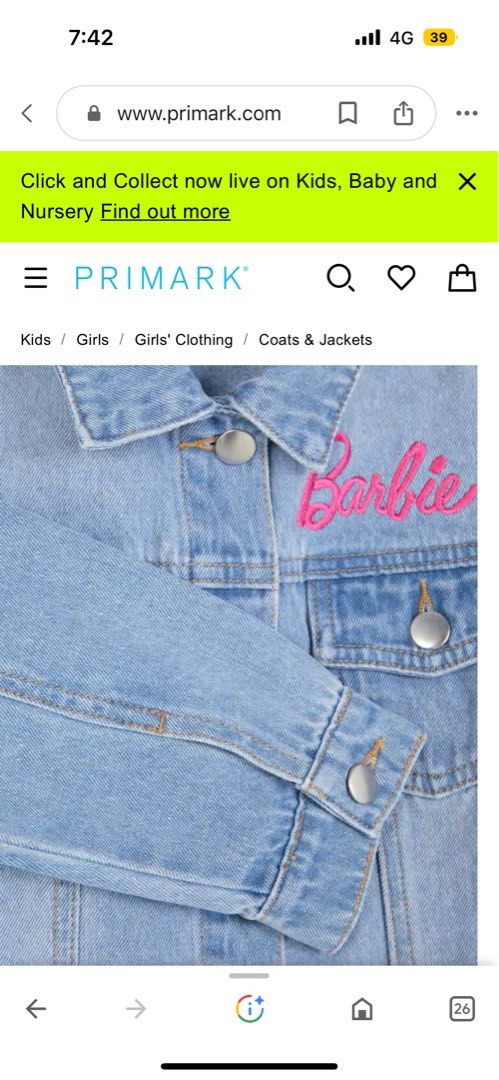 PRIMARK BARBIE DENIM JACKET Women s Fashion Tops Other Tops on
