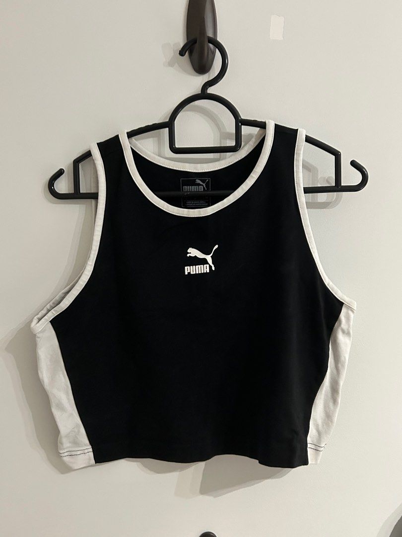 White puma crop on sale top