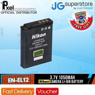 Pxel Nikon EN-EL12 Rechargeable  3.7v 1050mAh Replacement Lithium-ion Battery for  Select Nikon Coolpix Cameras | JG Superstore