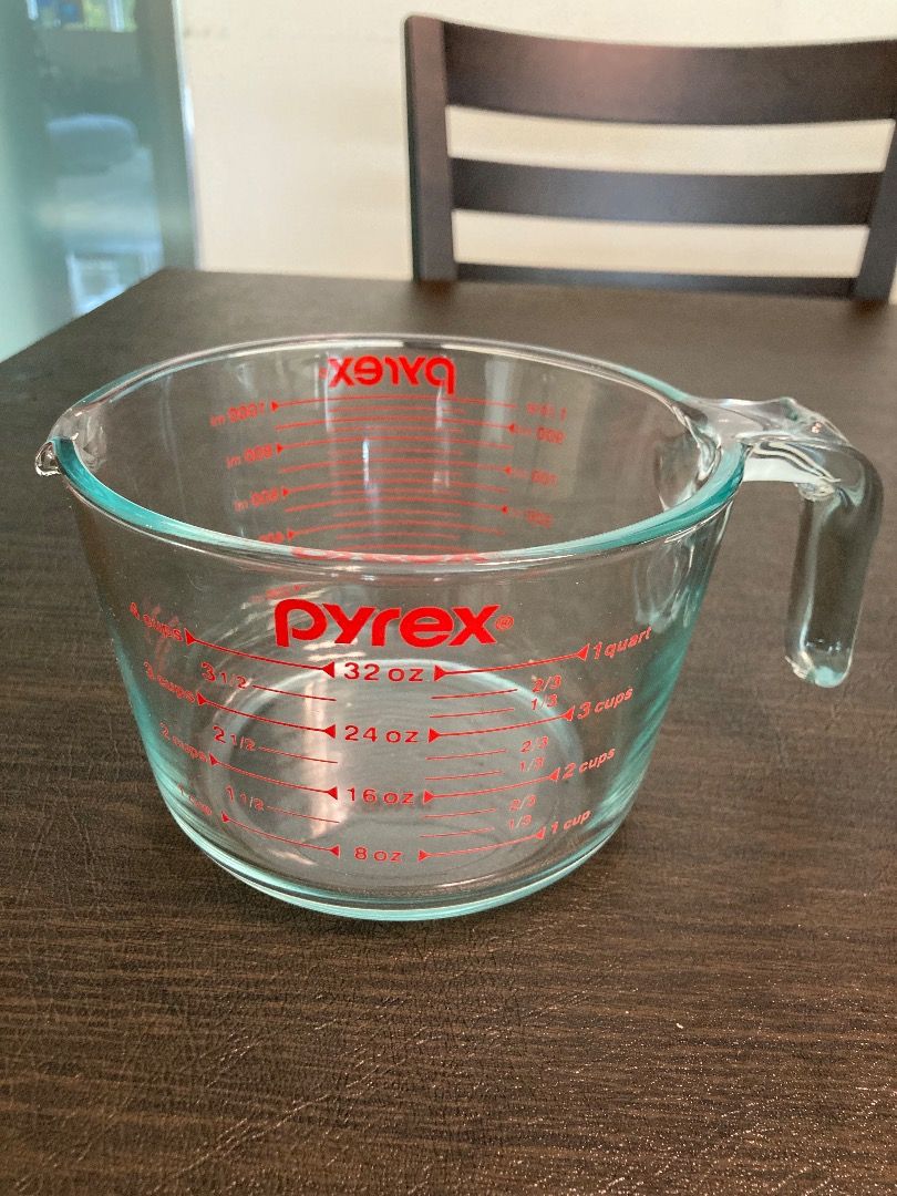 Pyrex 3 Piece Glass Measuring Cup Set, Includes 1-Cup, 2-Cup, and 4-Cup  Tempered Glass Liquid Measuring Cups, Dishwasher, Freezer, Microwave, and