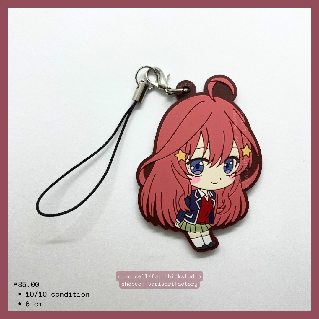 quintessential quintuplets itsuki nakano rubber keychain on Carousell