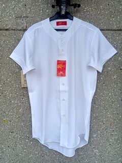 Men's Blank White Full Button Rawlings Baseball Jersey, Men's Fashion,  Coats, Jackets and Outerwear on Carousell