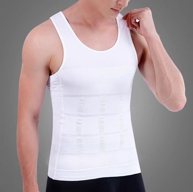 READY STOCK] Men Basic Solid Color Slimming Body Shaper Compression Trainer  Shapewear Fitness Waist Singlet Size L-4XL, Men's Fashion, Tops & Sets,  Vests on Carousell