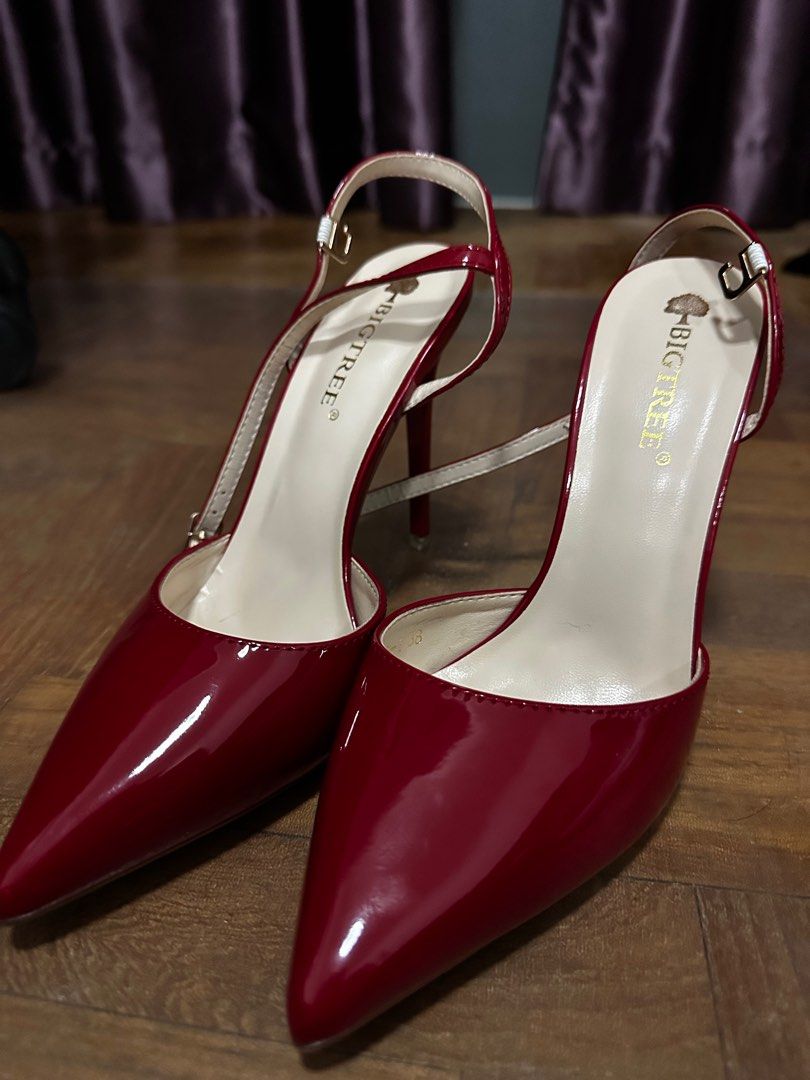 Red High Heels Women s Fashion Footwear Heels on Carousell