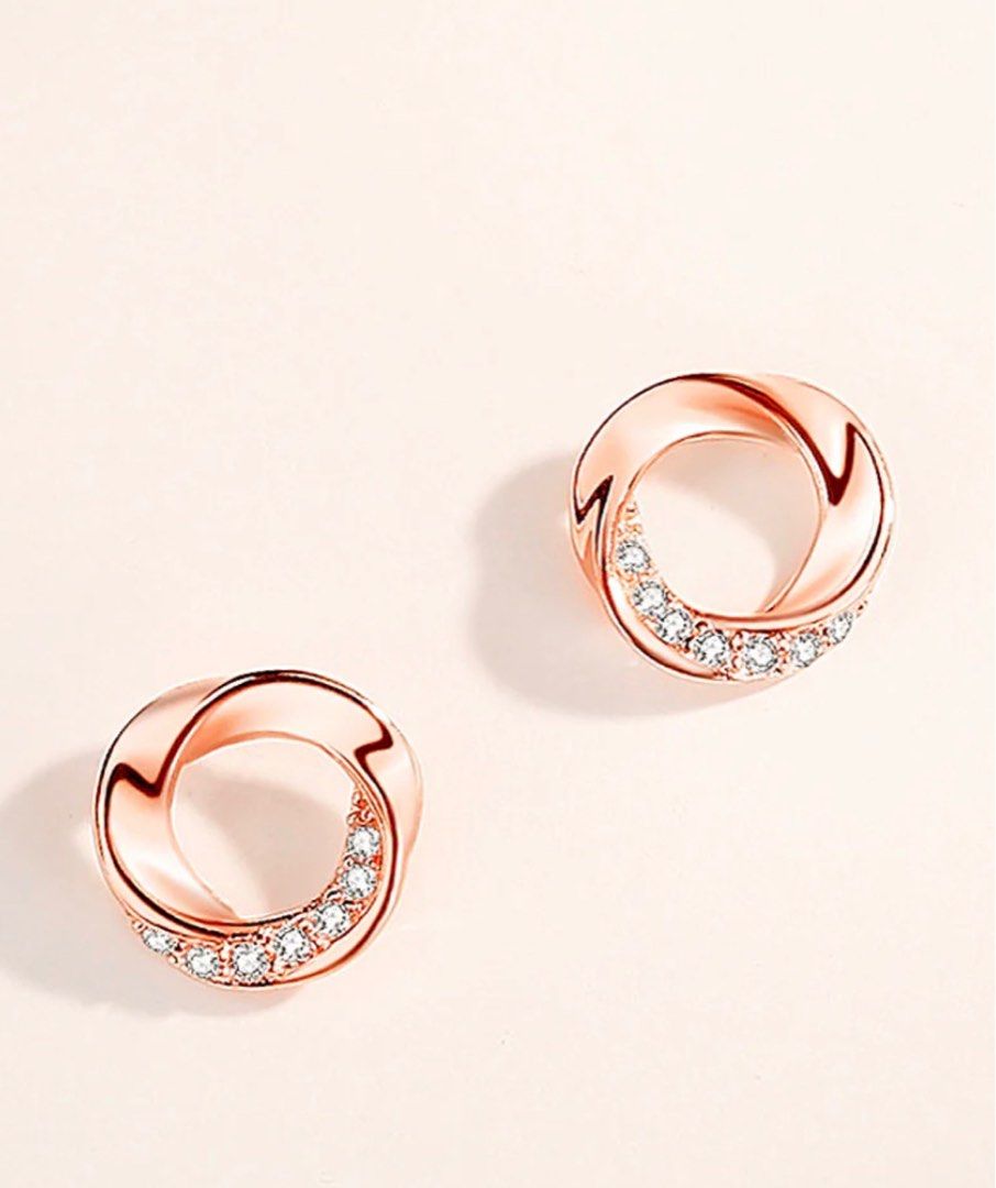 White gold and new arrivals rose gold earrings