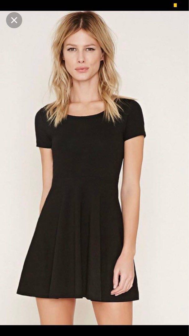 Forever 21 top black skater dress