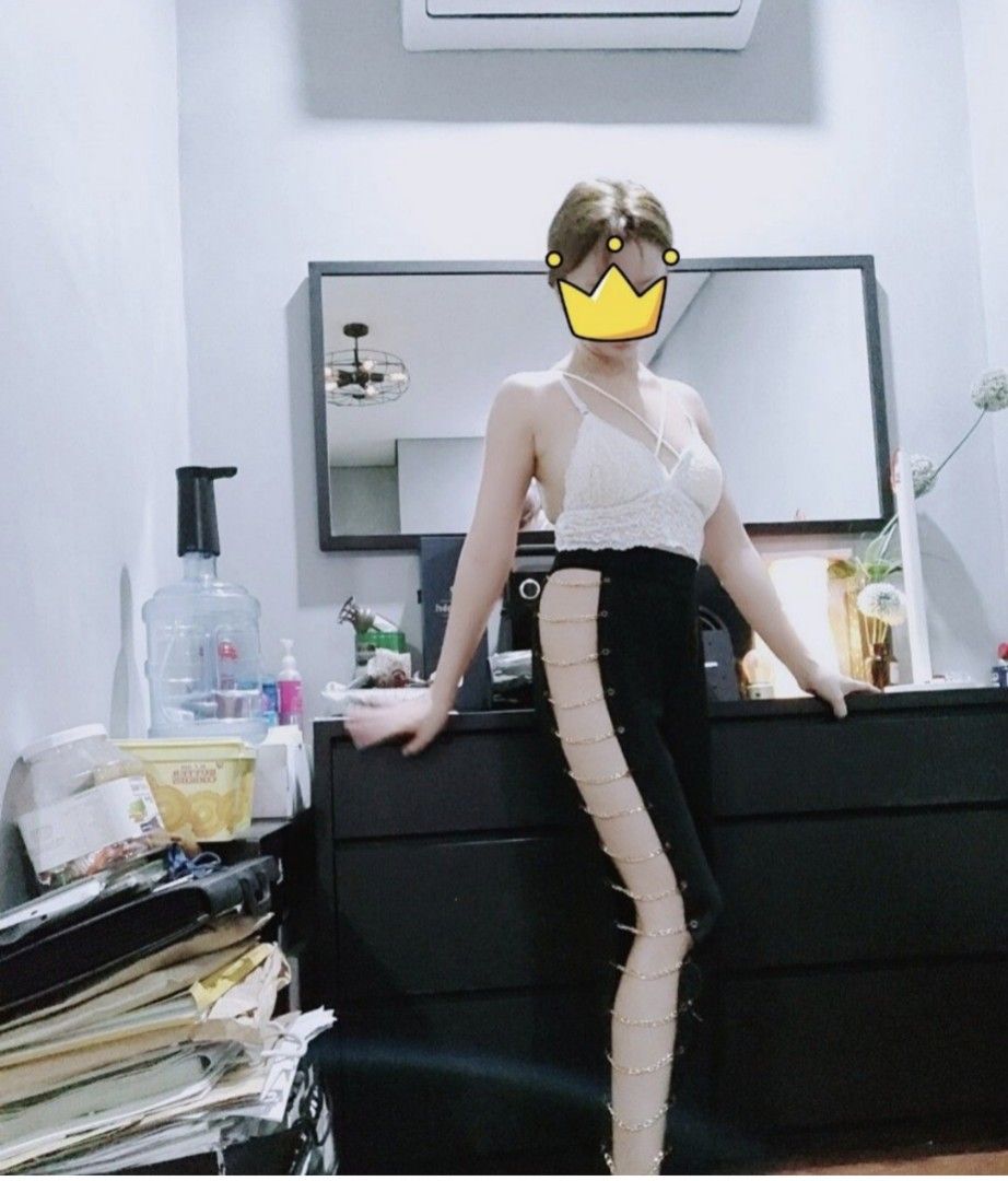 *sale * Sexy pants with chains both sides (Category: Other Bottoms) located in Quezon City. Submitted by stylefast (Listing ID 1241368254, Image 1). Description: 24 26 sale last price posted.