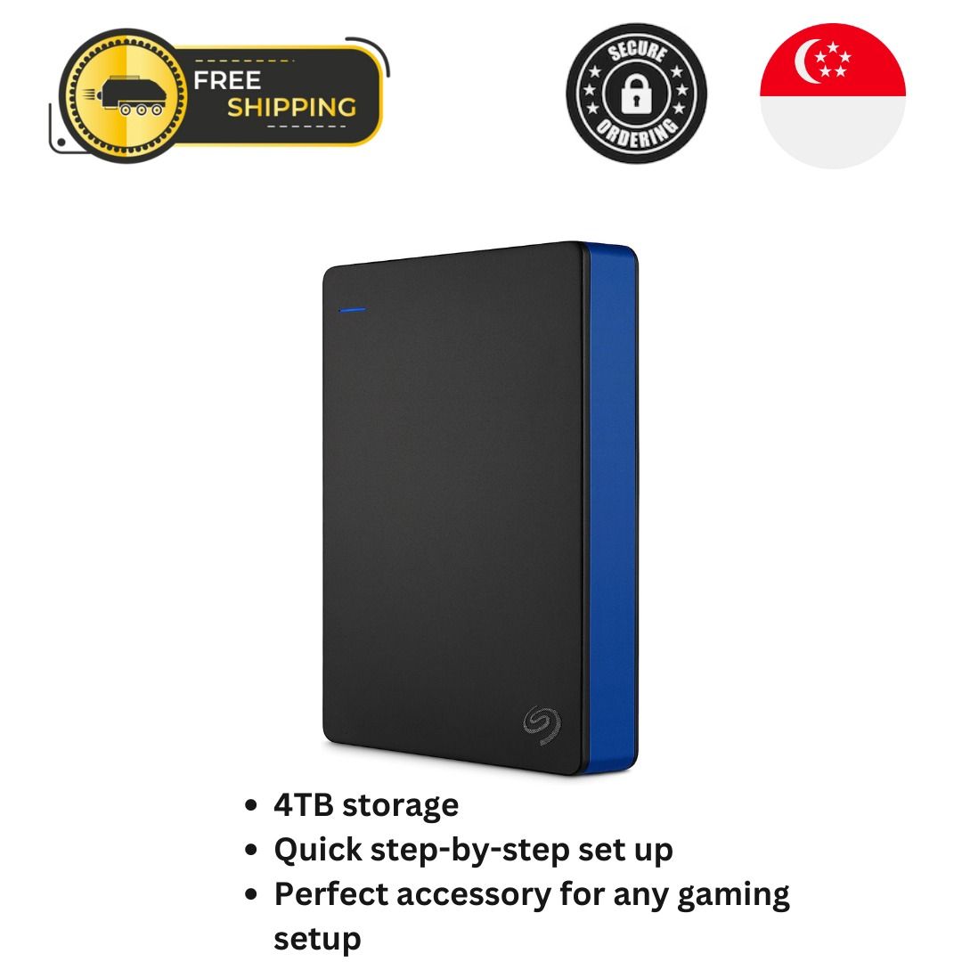 Seagate Game Drive for PS4, 4TB, Portable External Hard Drive (STGD4000400)