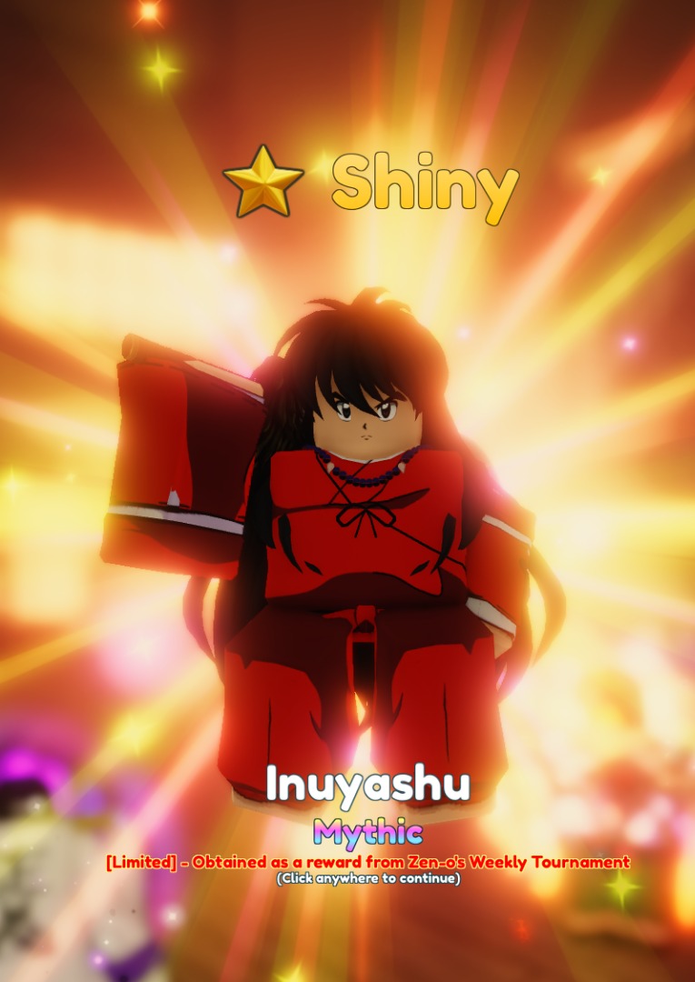 Showcase] SHINY MAX LEVEL INUYASHA TOURNAMENT REWARD[🗡️UPD 11