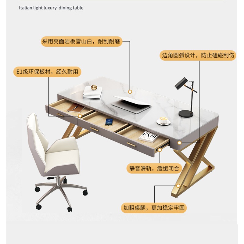 Sintered stone Computer Table Office Desk, Furniture & Home Living ...