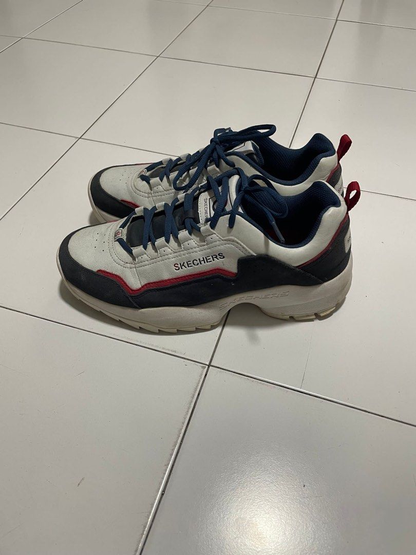 Skechers shoes tidao 51982 mens white leather lace up Men s