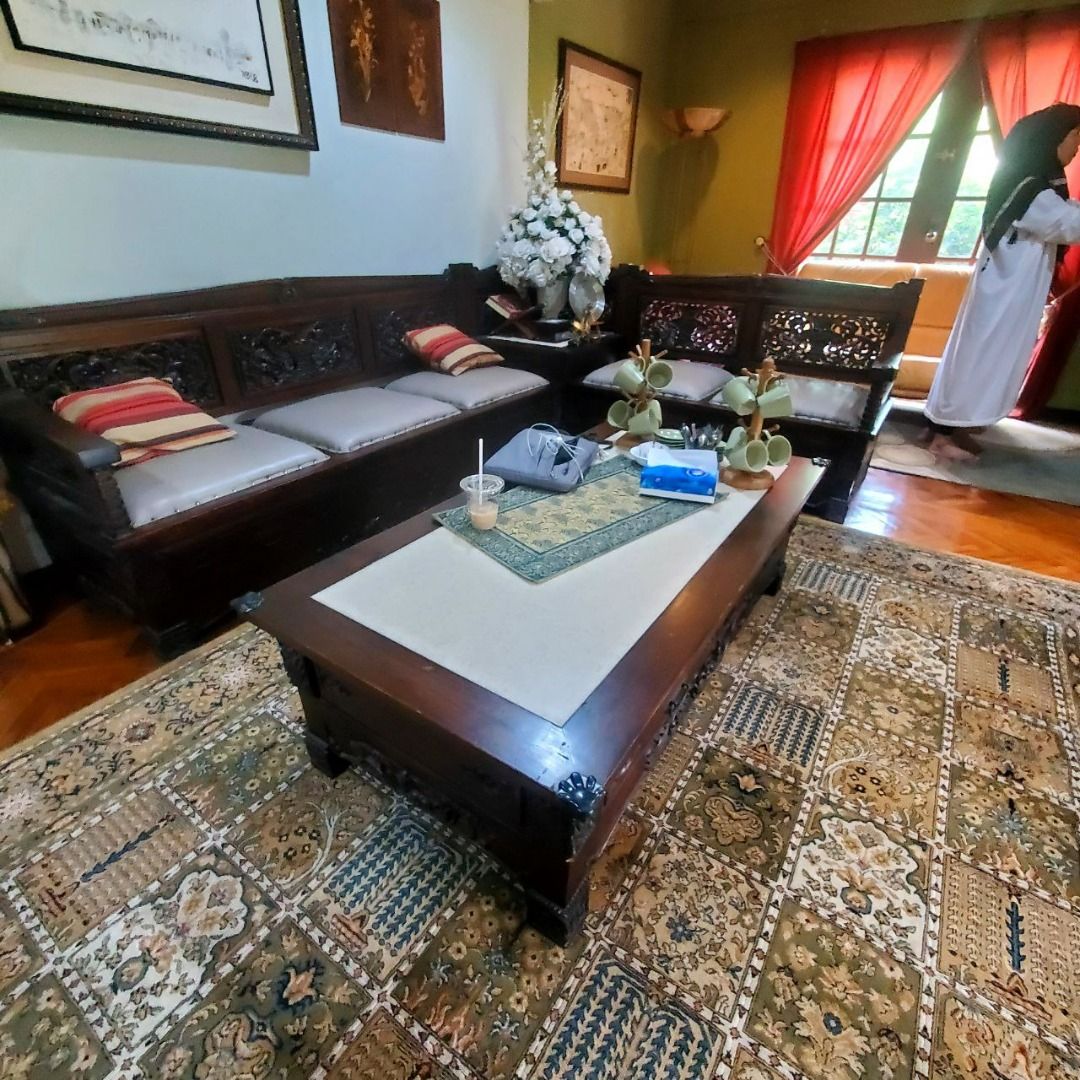 Solid teak sale wood sofa set