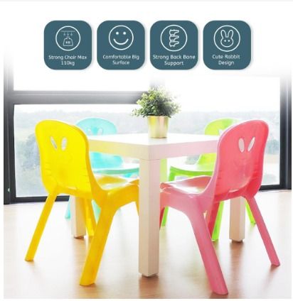Stackable Plastic Kids Chair with Backrest Chair Stool