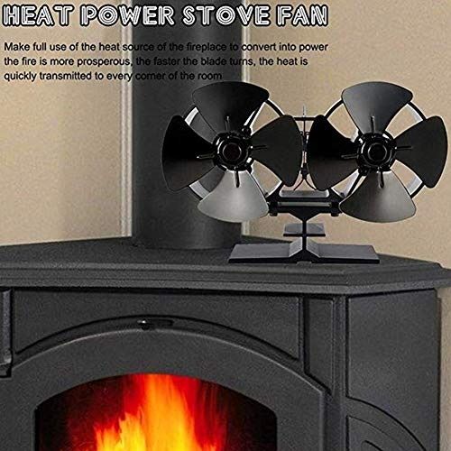 Stockist.SG] Twin Stove Fan,8 Blade Heat Powered Stove Fans Wood Log Burner  Fan Eco Friendly Silent High Temperature Resistant Thermos Fireplace Fan(Black),  Furniture u0026 Home Living, Lighting u0026 Fans, Fans on Carousell