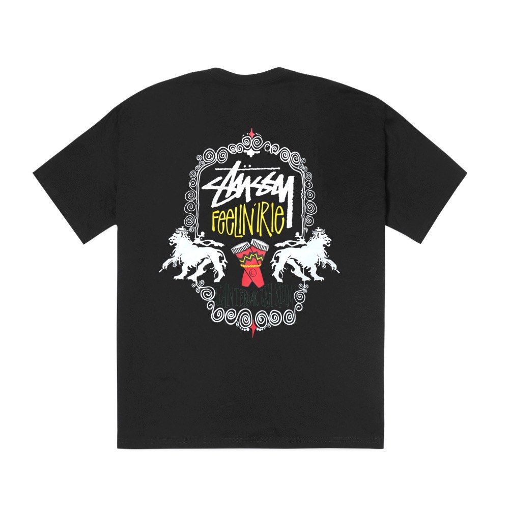 T Shirt Baju Stussy Original Kaos STUSSY SPRAY BASIC BLACK WHITE