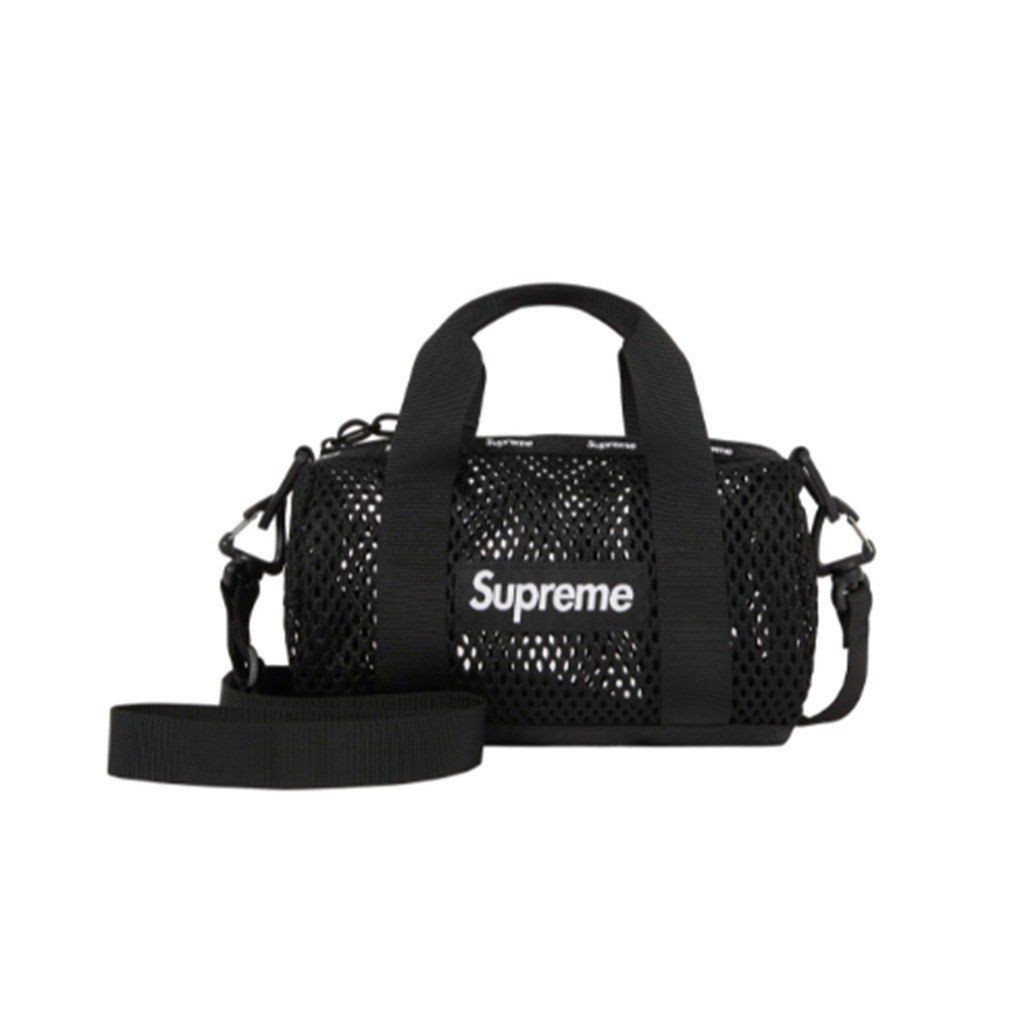 SUPREME SS23 MESH MINI BAG 網眼手提包肩背包黑白色, 他的時尚, 包