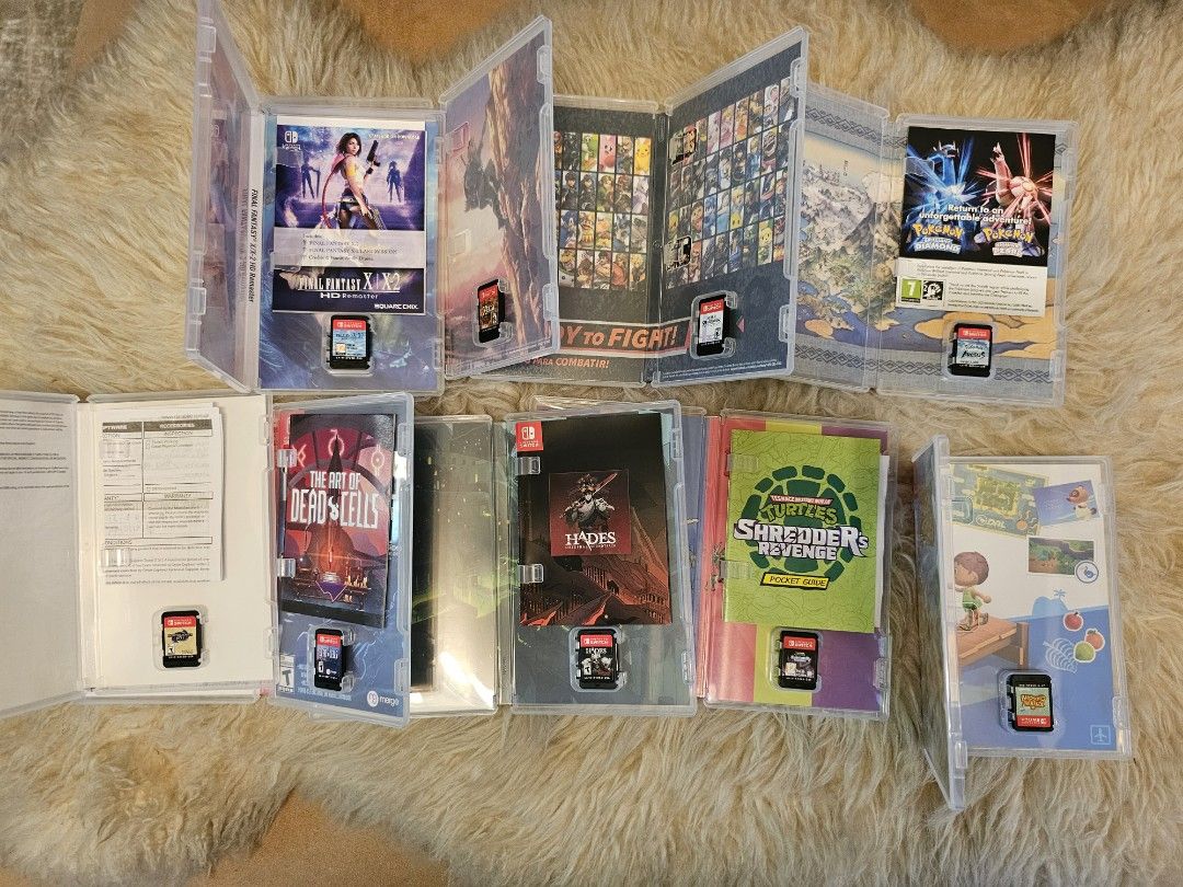 Switch Games (Category: Nintendo) located in Quezon City. Submitted by hapiyumi (Listing ID 1241229885, Image 2). Description: Used Switch Games The Legend of Zelda: Breath of the wild--- SOLD Final Fantasy X/X2 HD Remaster--- SOLD Teenage Mutant Ninja Turtles: Sheredder's Revenge--- P1499 Hades(used codes)--- SOLD Pokémon Legends: Arceus--- P1799 Animal Crossing: New Horizons--- SOLD Super Smash Bro: Ultimate--- SOLD Monster Hunter Rise--- SOLD 