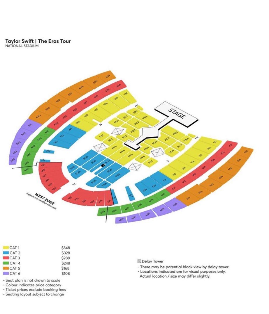 Taylor Swift Tickets ( 3 Mar 2024) Cat 2 (Bid), Tickets & Vouchers