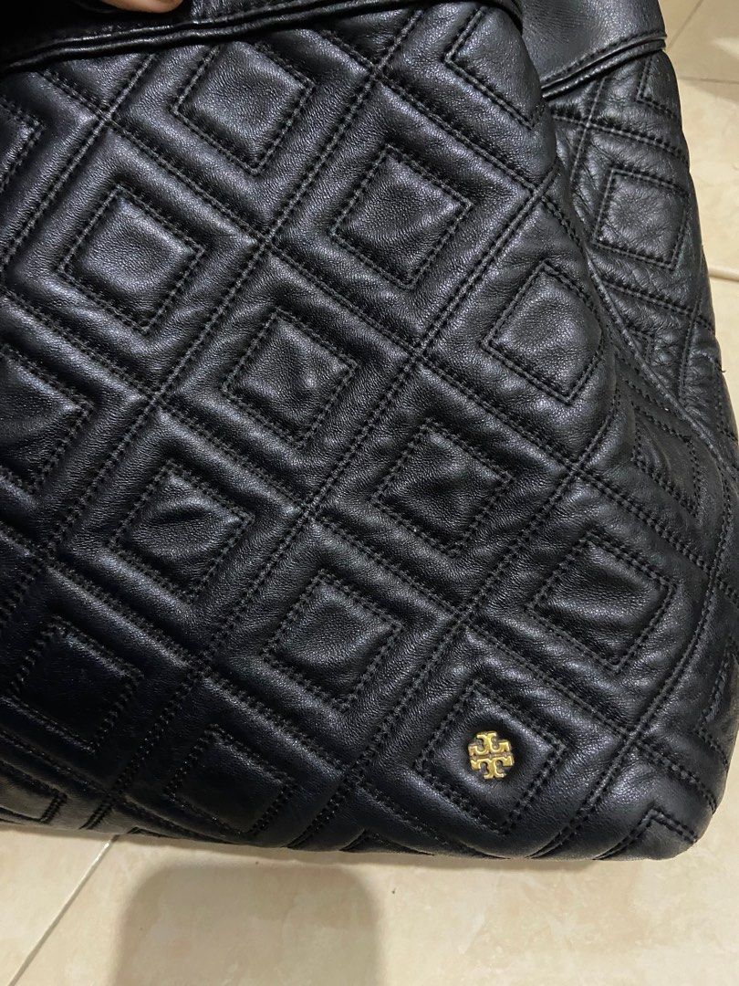 TORY BURCH Fleming Triple Compartment Tote Black