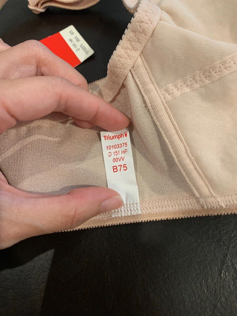 Triumph non wired bra size XL regular price for 1pc is $109 .Im selling 2  for $100 only, Women's Fashion, New Undergarments & Loungewear on Carousell