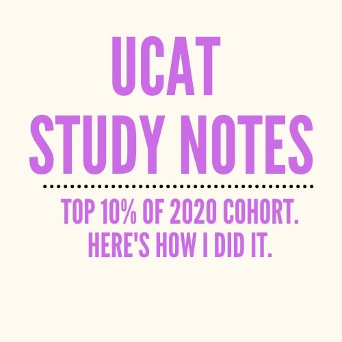 UCAT Study Notes (Category: Assessment Books) located in Singapore. Submitted by studyinglife (Listing ID 1241317408, Image 1). Description: Bestseller: UCAT Notes >30 COPIES SOLD!!!! GET YOURS TODAY! Background: I received offers from both NUS and NTU undergraduate medicine - 7 distinctions, straight As student (90 RP) from a top school. I used these notes I made to get top 10% in the UCAT 2020 cohort. What’s in the notes: 💯general ucat test-ta