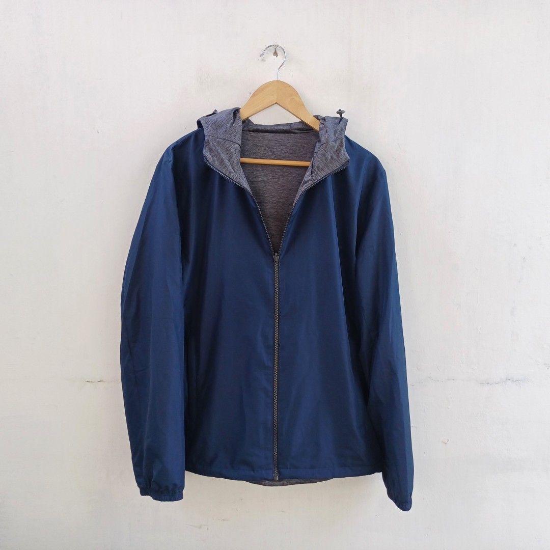 UNIQLO JAKET PARKA REVERSIBEL 69 NAVY BARU ASLI ORIGINAL