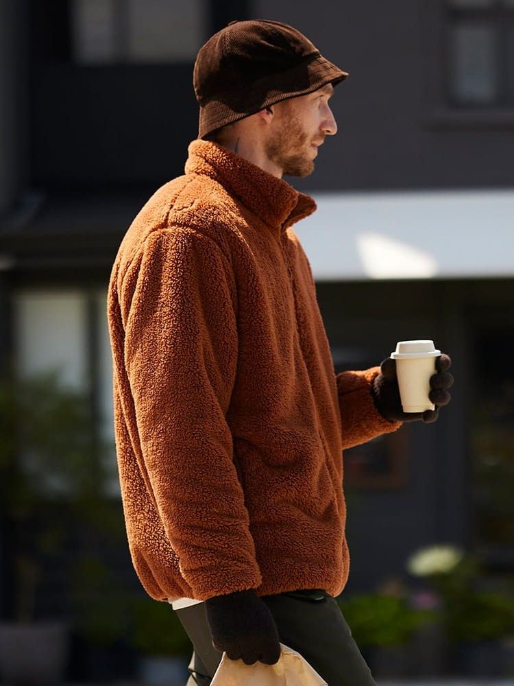 UNIQLO JAPAN UNISEX FLUFFY YARN FULL FLEECE FUR JACKET VINTAGE STYLE TRAVEL AUTUMN WINTER OUTDOOR HIKING CAMPING MOUNTAINEERING JUNGLE TREKKING CYCLING FLY FISHING BUSHCRAFT ROCK CLIMBING SELUAR Men s...