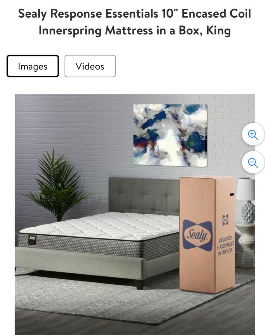 Sealy response essentials encased coil shop innerspring mattress in a box
