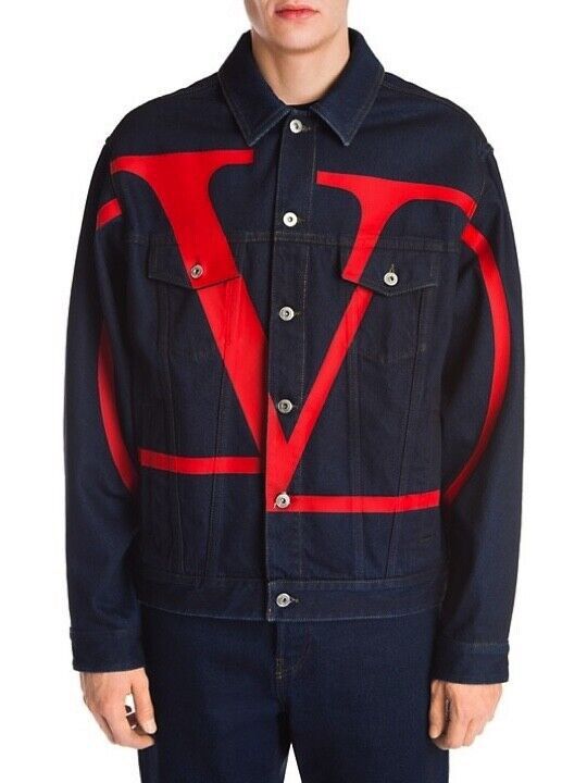 Red valentino denim jacket new arrivals
