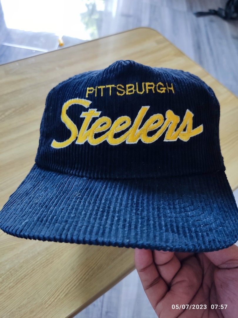 Vintage Cap Steelers Sport Specialties corduroy, Men's Fashion