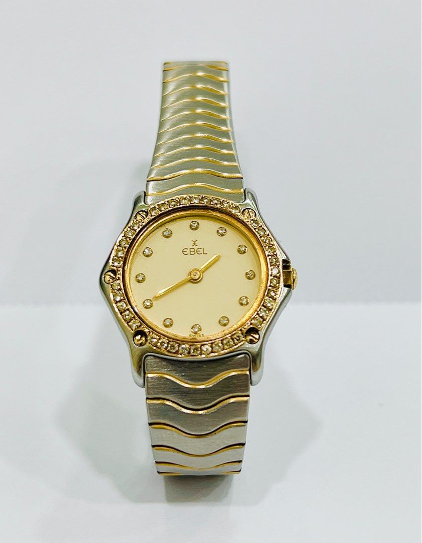 Vintage Ebel Classic Wave ladies Diamond watch steel gold W0766 Luxury Watches on Carousell