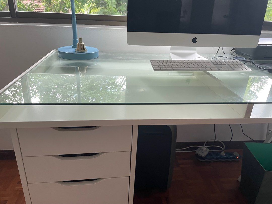 Alex desk top glass top