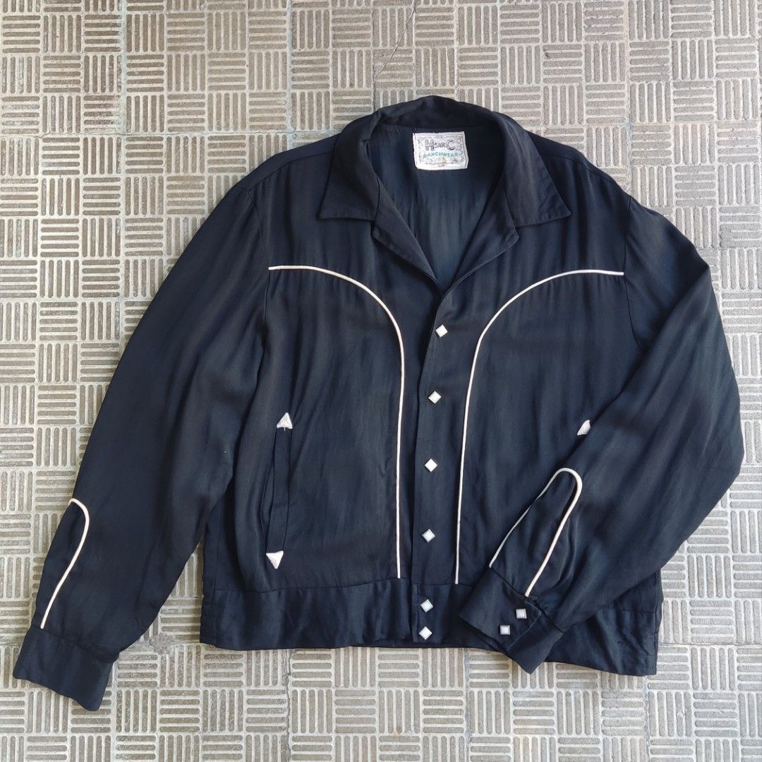 Vintage 80s Nudie's Rodeo Tailors Black Western Blazer Jacket Size 40 –  Black Shag Vintage