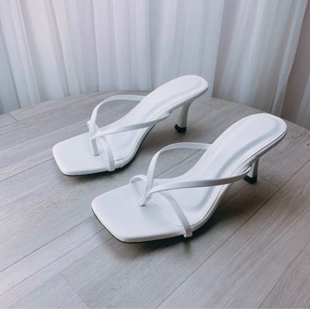 White slip shop on heels