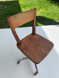 Wood and Metal Swivel Chair