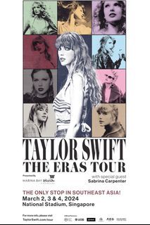 WTS Taylor Swift The Eras Tour Cat 1 Presale UOB Tickets