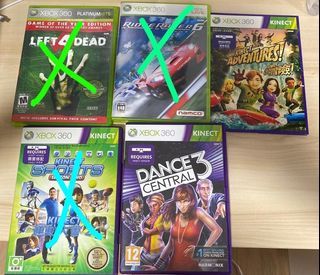 Xbox 360 Kinect Games Lot of 3 (Game Party Motion, Dance Central,  Adventures!)