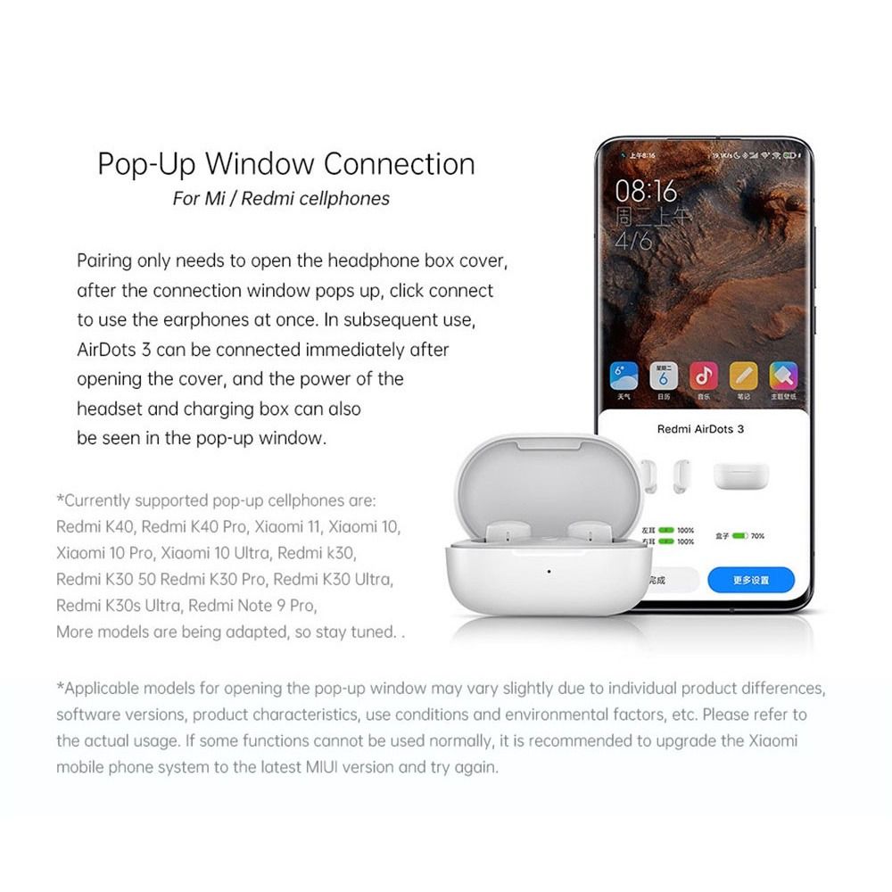 Xiaomi Redmi AirDots 3 TWS Wireless Bluetooth 5.2 Earphone Audio